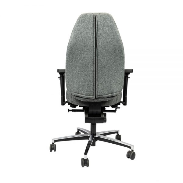 Achterkant van Ergo-500 grijze ergonomische bureaustoel