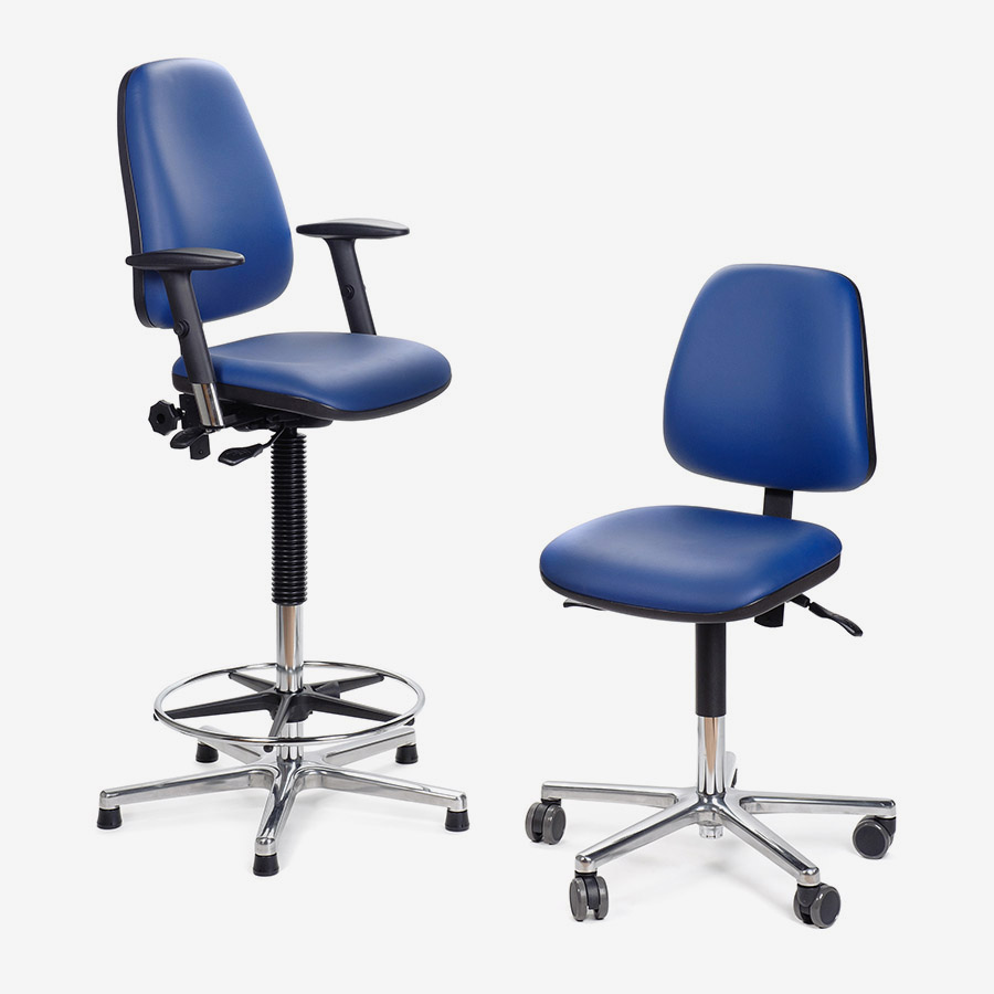 Evora ergonomische werkstoelen blauw