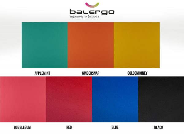 Kleurstalen Balergo Junior ergonomische balanskruk